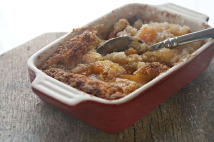 Easy Peach Cobbler For Two