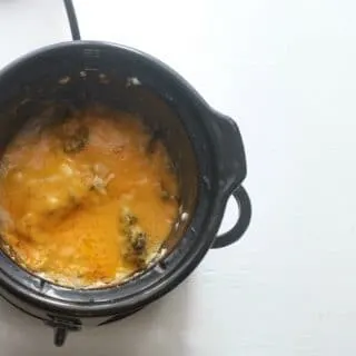Broccoli Cheese Casserole for Two in a Crockpot