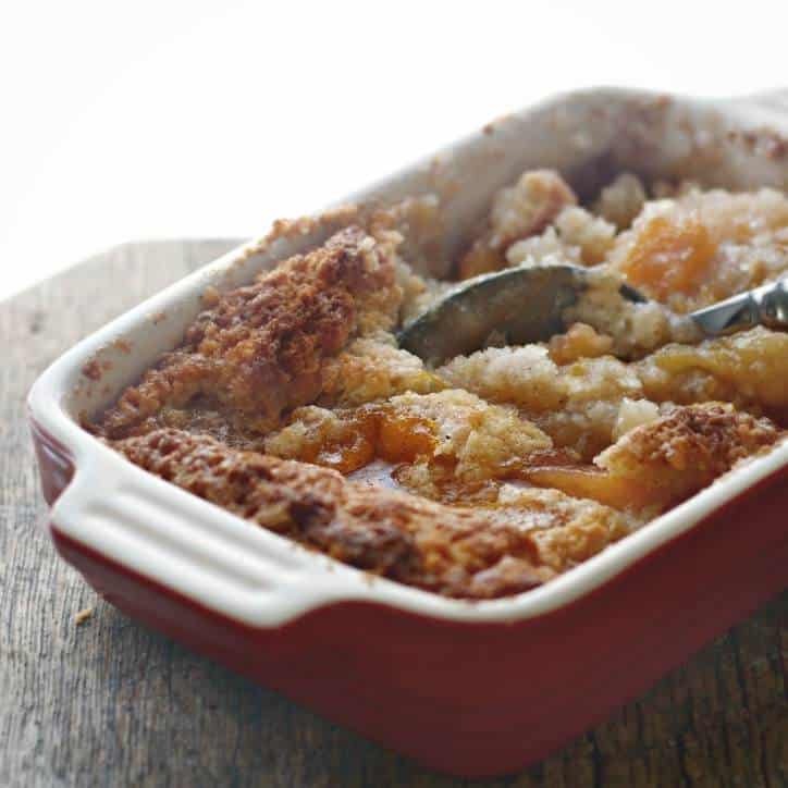 Easy Peach Cobbler For Two