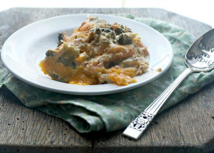 Broccoli Cheese Casserole for Two in a Crockpot