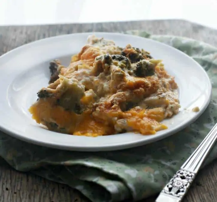 Broccoli Cheese Casserole for Two in a Crockpot