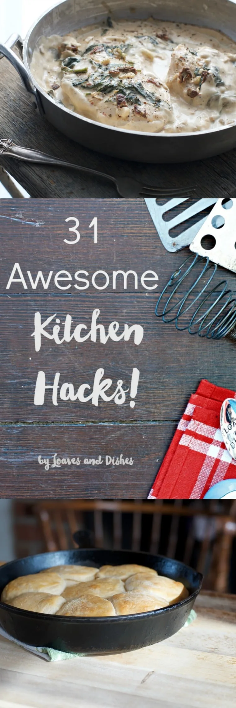 31 Awesome Kitchen Hacks shows you great shortcuts for the kitchen and includes a free printable. Quick video as well to cover the basics.