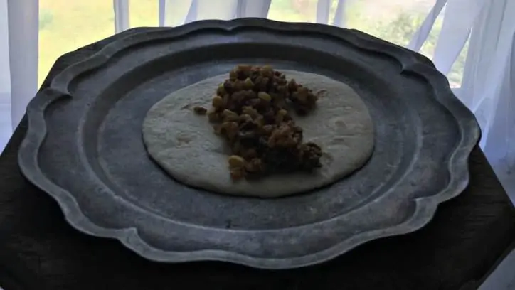 Step 2Easy 15 minute Beef and Rice and Corn Burrito