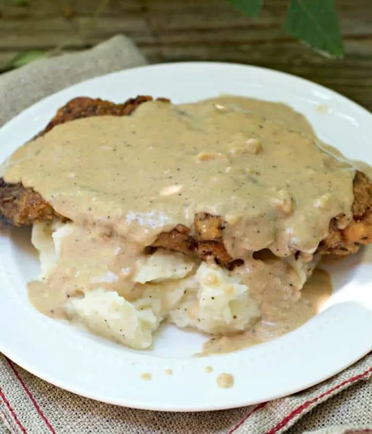 A photo of a side view of The Secret to Perfect Chicken Fried Steak