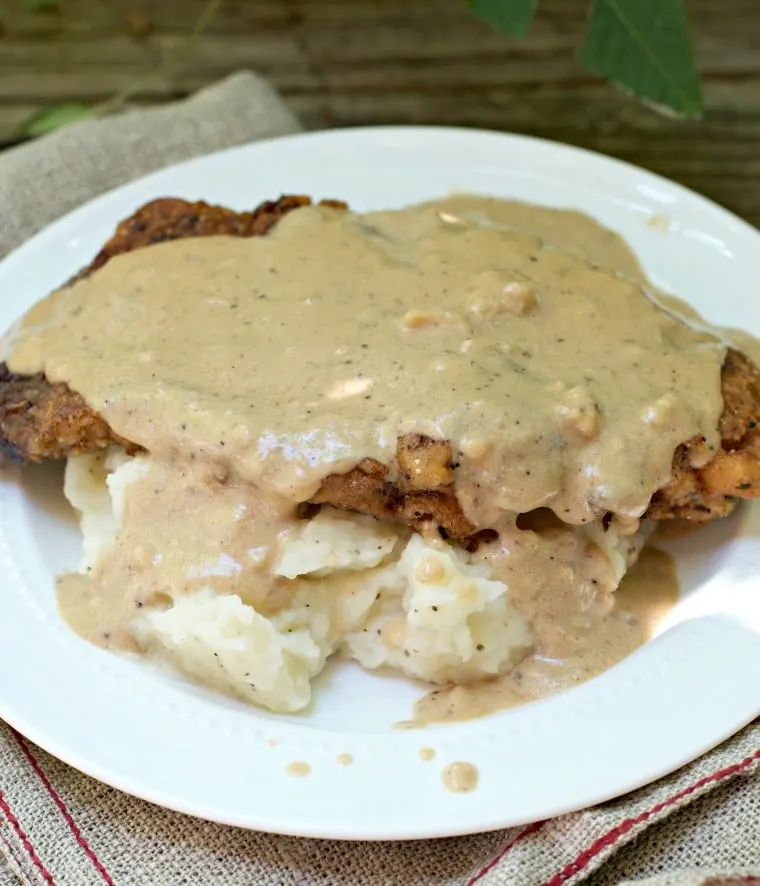 A photo of a side view of The Secret to Perfect Chicken Fried Steak
