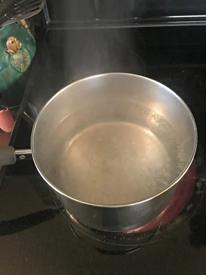 Pot of boiling water