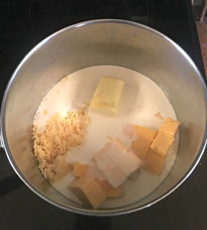 Pot of the sauce ingredients