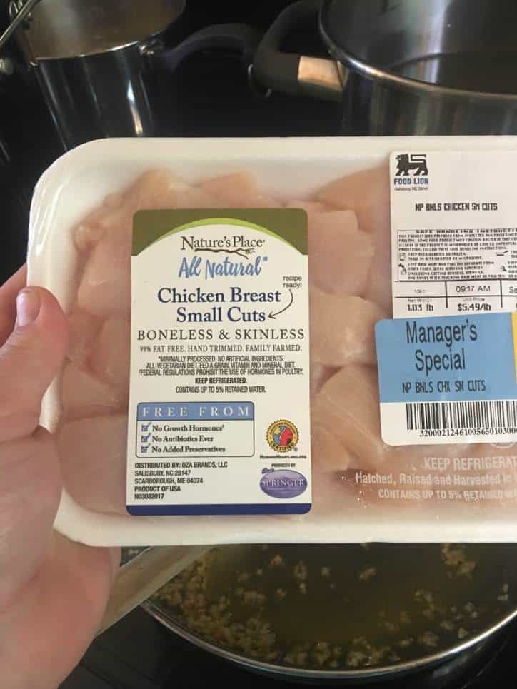 A photo of the chicken used in this recipe