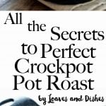 Want to know how to make a perfect tender slow cooked beef pot roast in the slow cooker using a chuck roast? All the answers are right here. This recipe is super easy and is simply the best! Like something you find on Pioneer woman but with no onion soup. Quick and delicious!