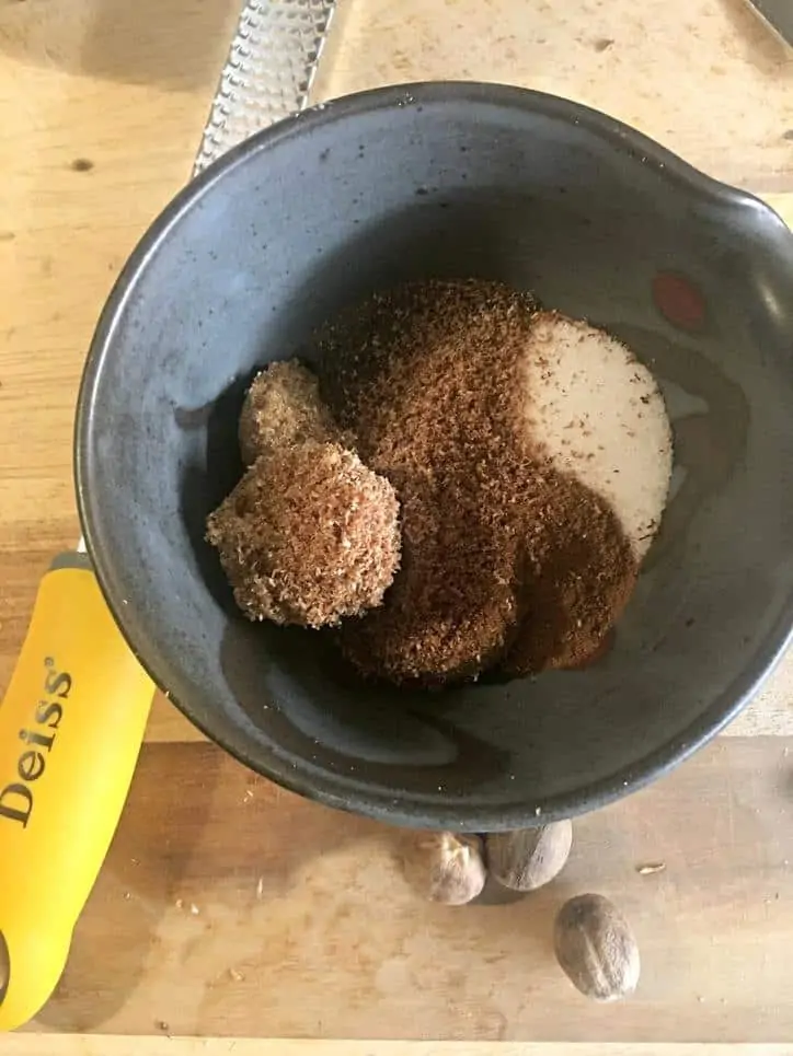 A photo of a bowl of the spices and sugars.