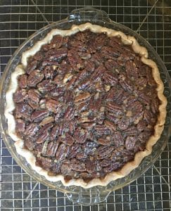 A photo of the baked Kentucky Bourbon Pie