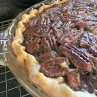 A close up shot of the side of the Kentucky Bourbon Pie