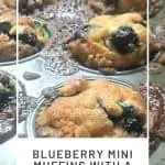 Blueberry Mini Muffins with a Crumble Top