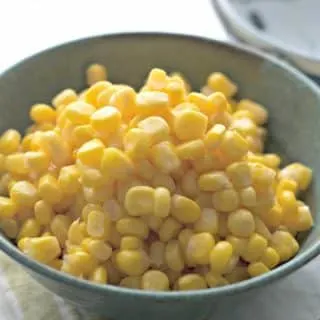 A photo up close of. How to cook canned corn on the stove