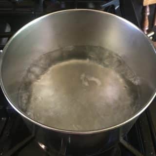 A photo of boiling water