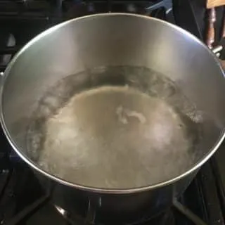 A photo of boiling water