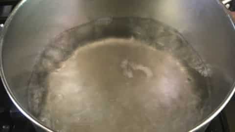 A photo of boiling water