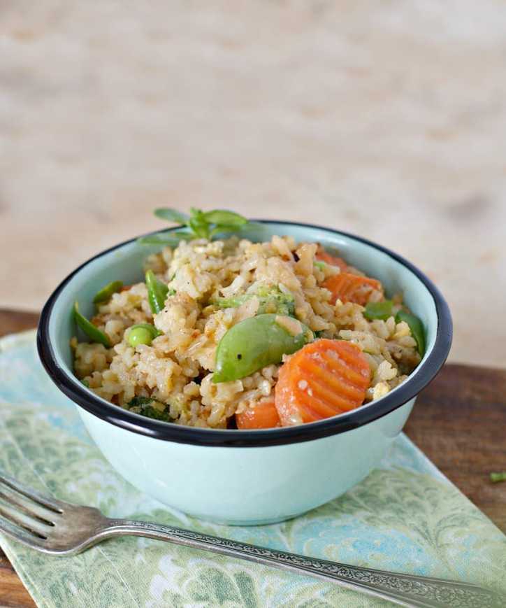 Restaurant Style Chicken Fried Rice • Loaves and Dishes