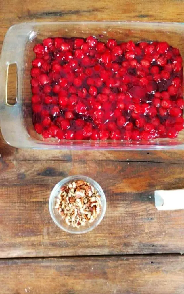 CHERRYS IN THE PAN AND THE PECANS