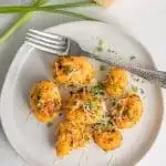 A photo from above of a plate of canned New Potatoes for How to Cook Canned New Potatoes