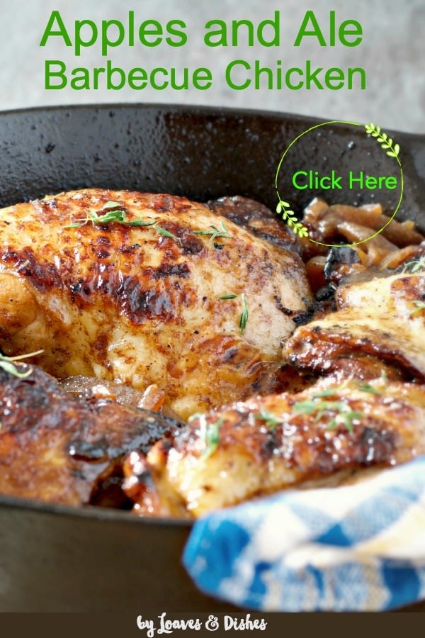 Barbecue chicken made in the oven roasted in a cast iron skillet. Baked and using a marinade. Easy Chicken thighs and so delicious! #BudweiserSauce, #BudweiserBBQSauce, #KingOfSauces #barbecue chicken, #bakedbarbecuechicken #bbqchicken #chickenthighs