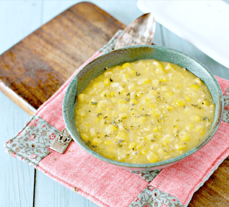 A far off view from above of HOW TO COOK CANNED CREAMED CORN