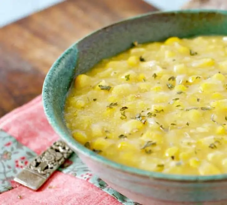 A very close up view of HOW TO COOK CANNED CREAMED CORN
