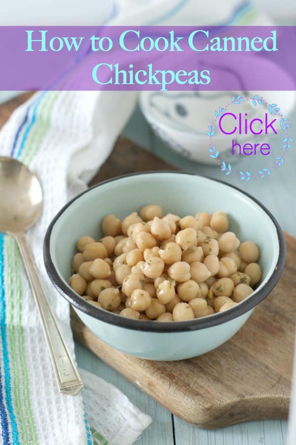 A recipe for how to make canned chickpeas for dinner with lots of flavor, not roasted, like Pioneer woman or Paula Deen might do #chickpeas #recipe #holiday #easyrecipe