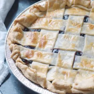 A close up of How to Make Blueberry Pie with Blueberry Pie Filling