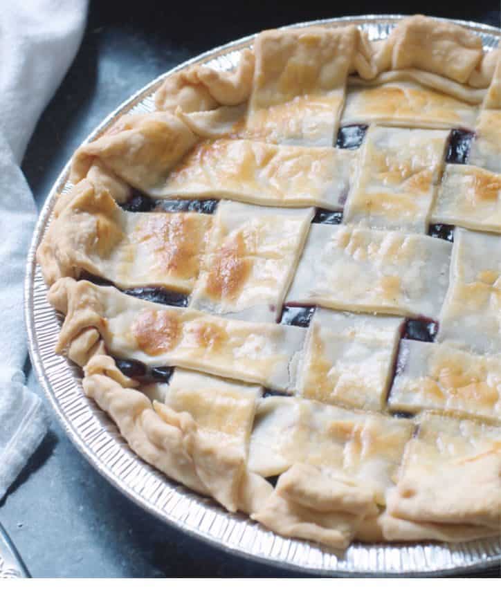 A close up of How to Make Blueberry Pie with Blueberry Pie Filling