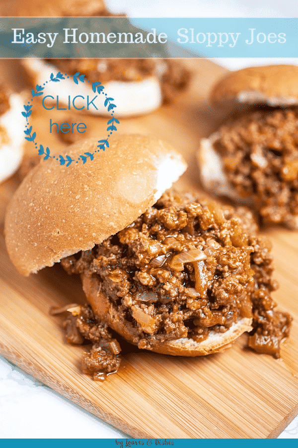 A recipe for homemade sloppy joes and sloppy joe sauce like Pioneer Woman or Paula Deen would make. Healthy, easy, simply the best! #sloppyjoes #sloppyjoe #recipe #familydinner