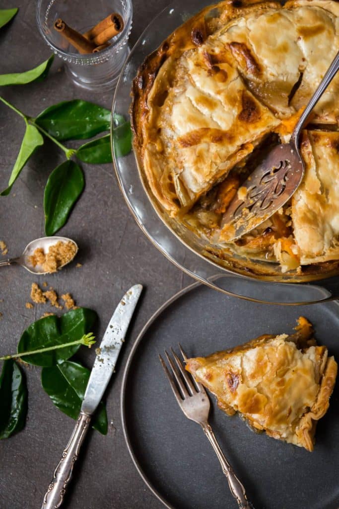 The sweet potato cobbler ready to serve