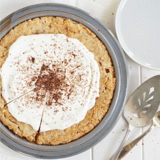 A view from above of Cracker Crust Peanut Pie