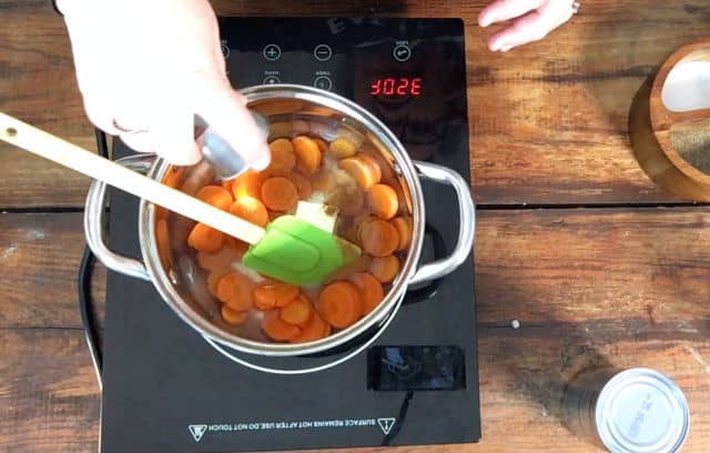 Adding spice to the canned carrots