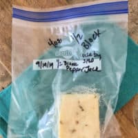 4 oz pepper jack frozen cheese block in freezer bag