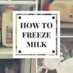 How to Freeze Milk