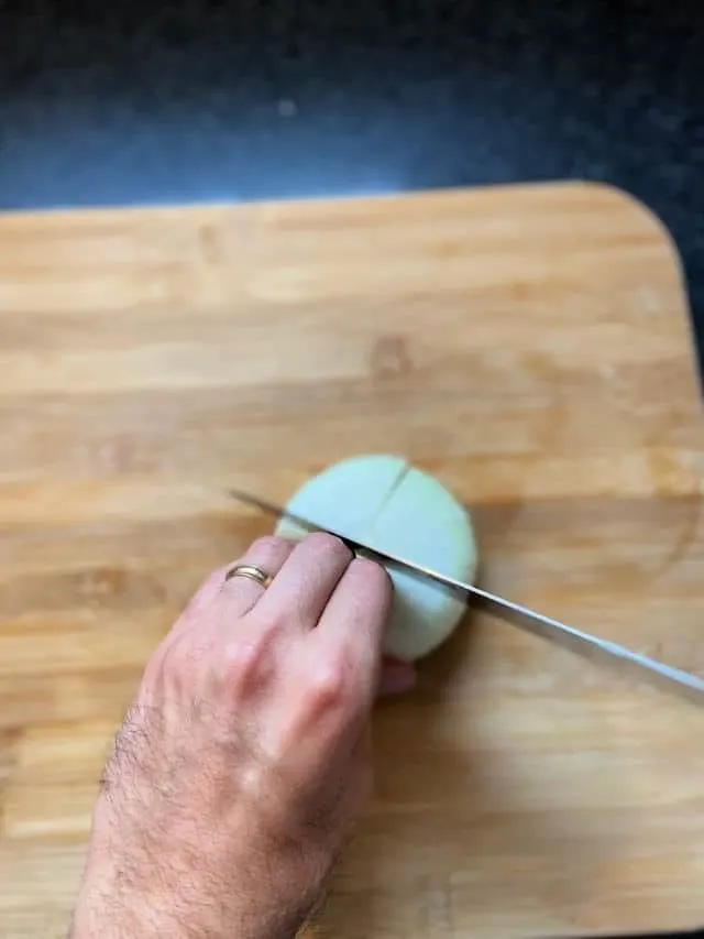 How to Cut an Onion for Kabobs • Loaves and Dishes