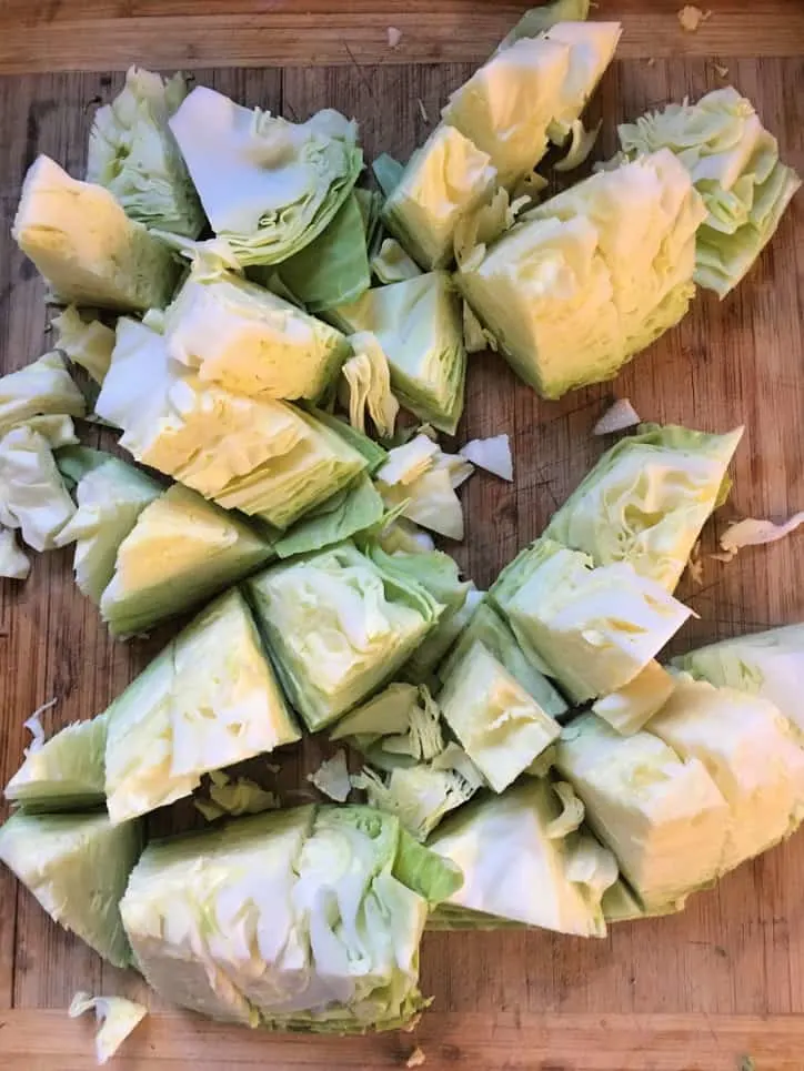 cabbage cut into bite size pieces