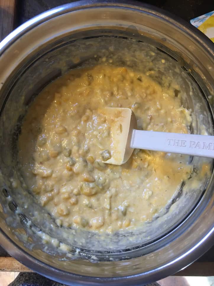 mixed up corn muffin mix in bowl