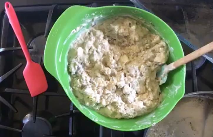 mixed up casserole before putting into baking dish