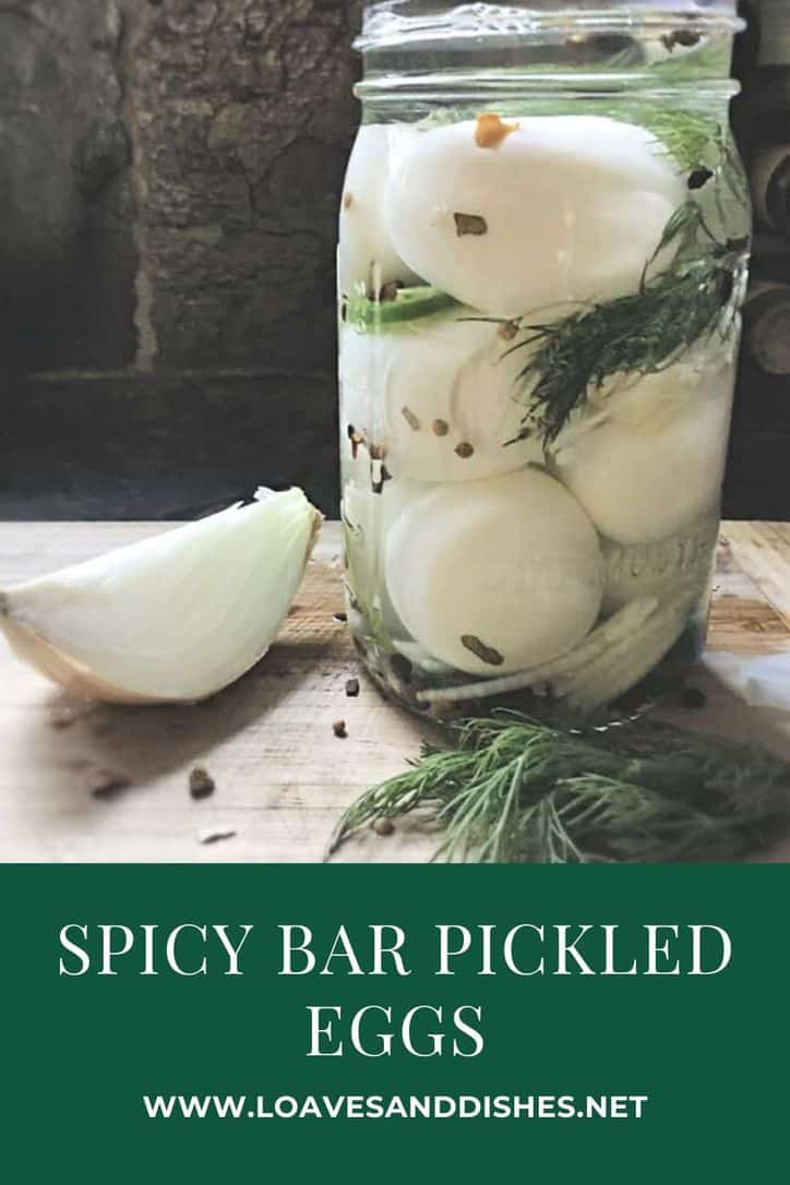 Spicy Bar Pickled Eggs Recipe • Loaves and Dishes