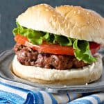 hamburger on a plate