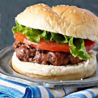 hamburger on a plate