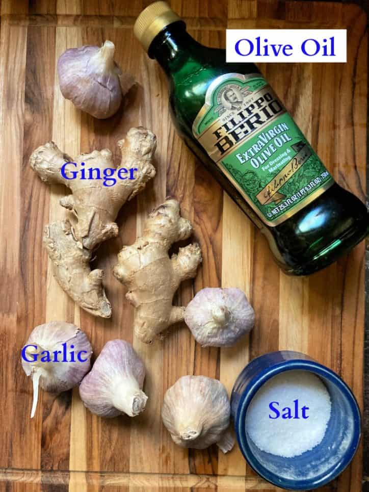 ingredients on cutting board