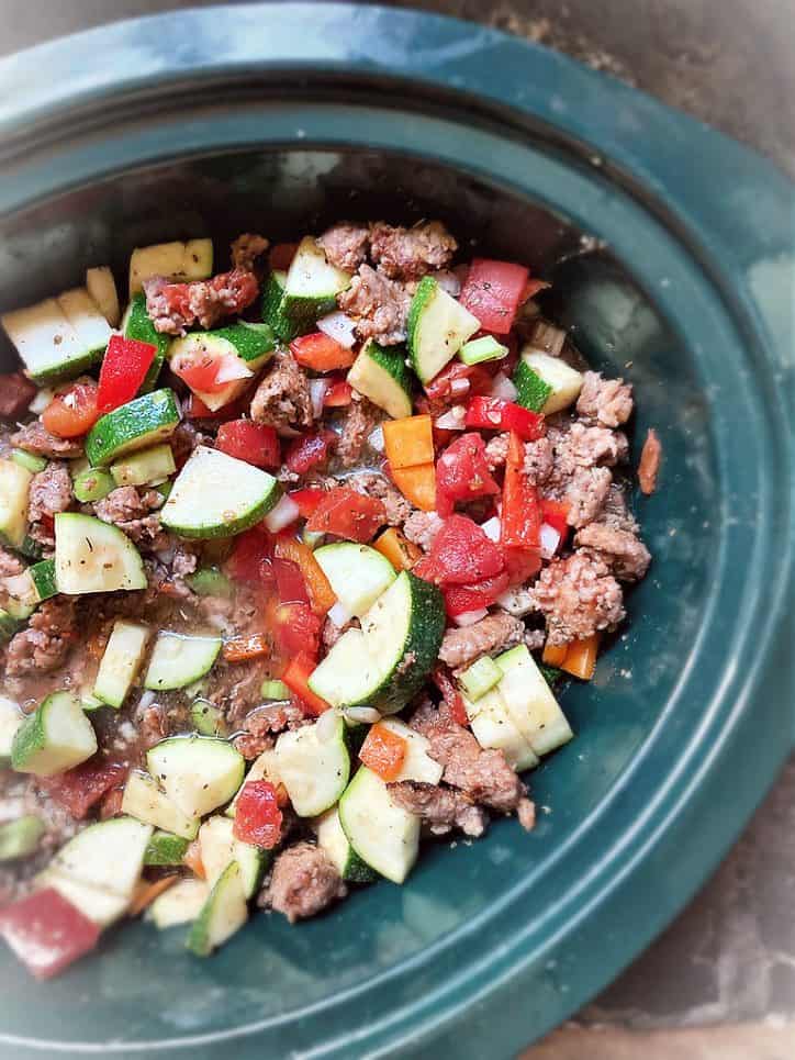 italian summer soup in crockpot