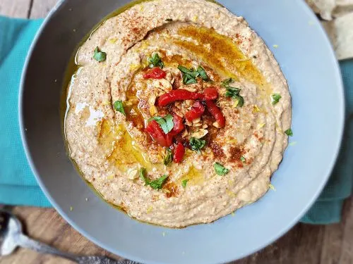 Spicy Black Eyed Pea Hummus