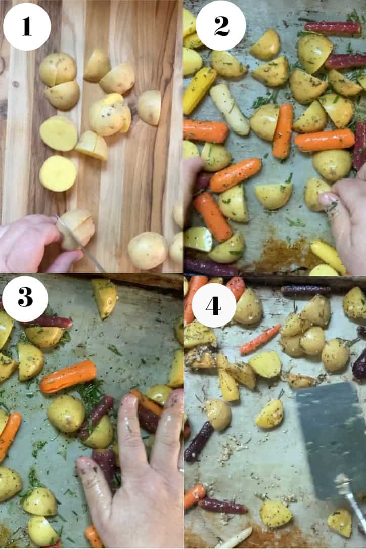 35 Min • Roasted Baby Carrots and Potatoes • Loaves and Dishes