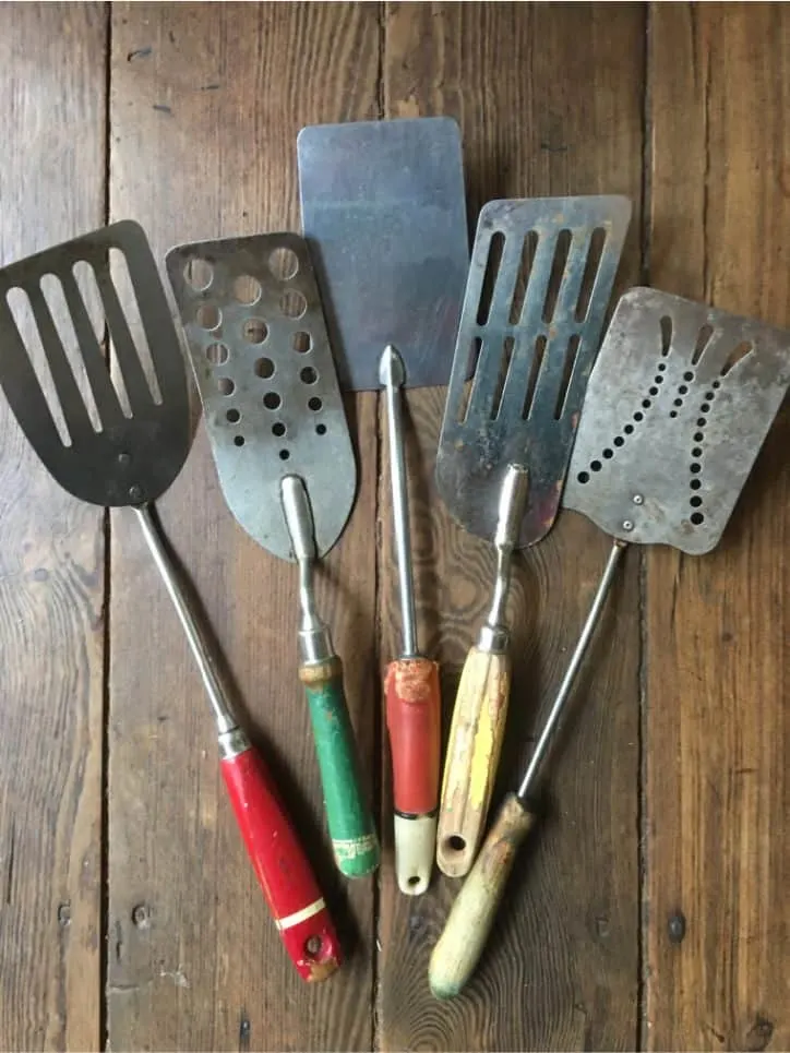 spatulas on a table