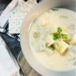 bowl of old fashioned amish potato soup