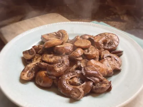 plate of mushrooms